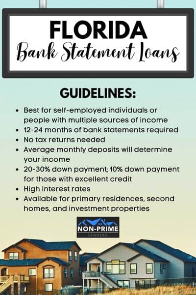 Florida bank statement loans